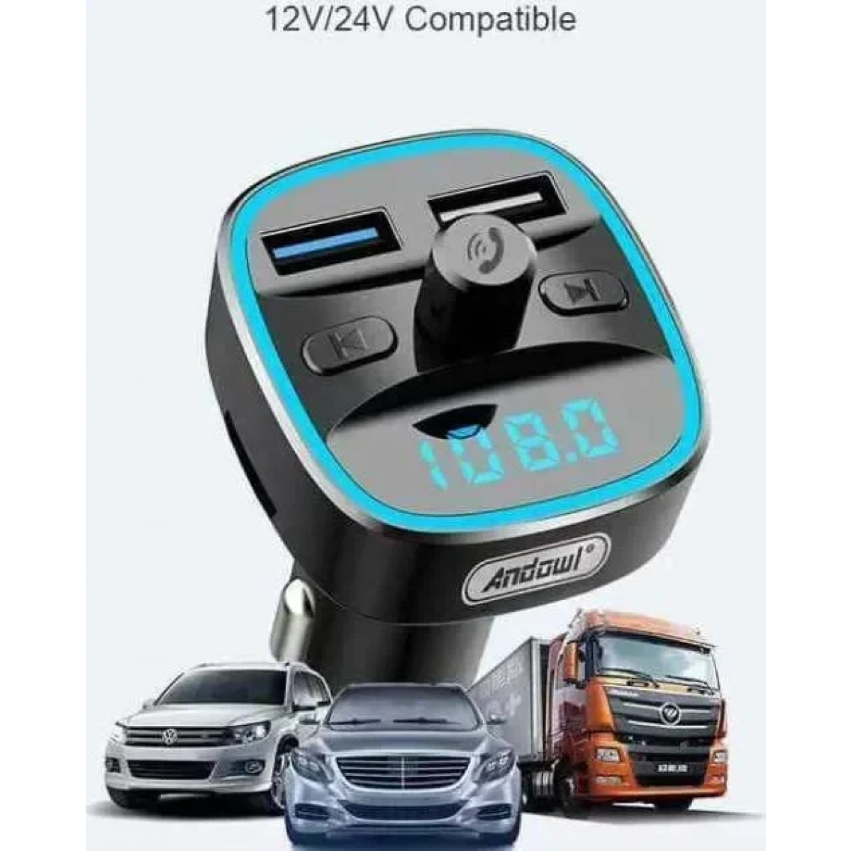 Andowl FM Transmitter με AUX / USB Q-T102 - Image 2