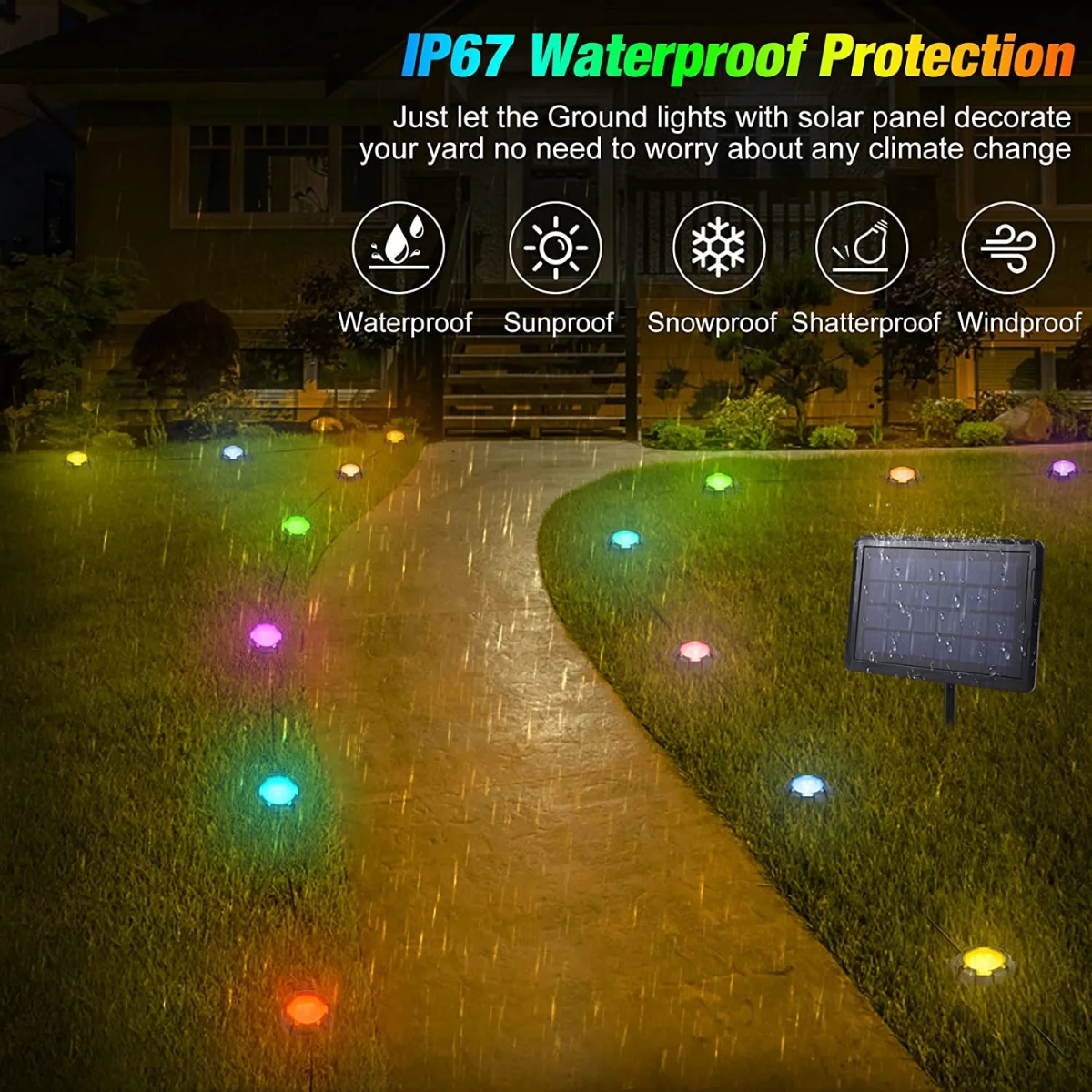 Ηλιακά φώτα Led-pluggable led solar string lights - Image 2