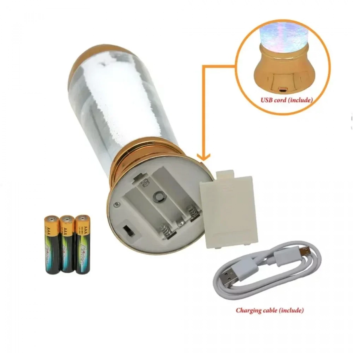Φωτιστικό LED Tornado 10,5″ με Αλλαγή Χρωμάτων - Χρυσό - Photo7