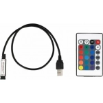 Αδιάβροχη Ταινία LED Τροφοδοσίας USB (5V) RGB Μήκους 3m Σετ με Τηλεχειριστήριο και Τροφοδοτικό AT76092 - Image 3
