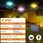 Ηλιακά φώτα Led-pluggable led solar string lights - Image 3