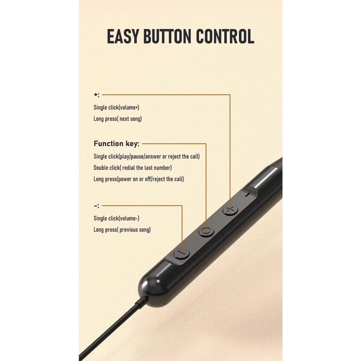 Proda PD-BN104 In-ear Bluetooth Handsfree Ακουστικά Μαύρα - Image 4