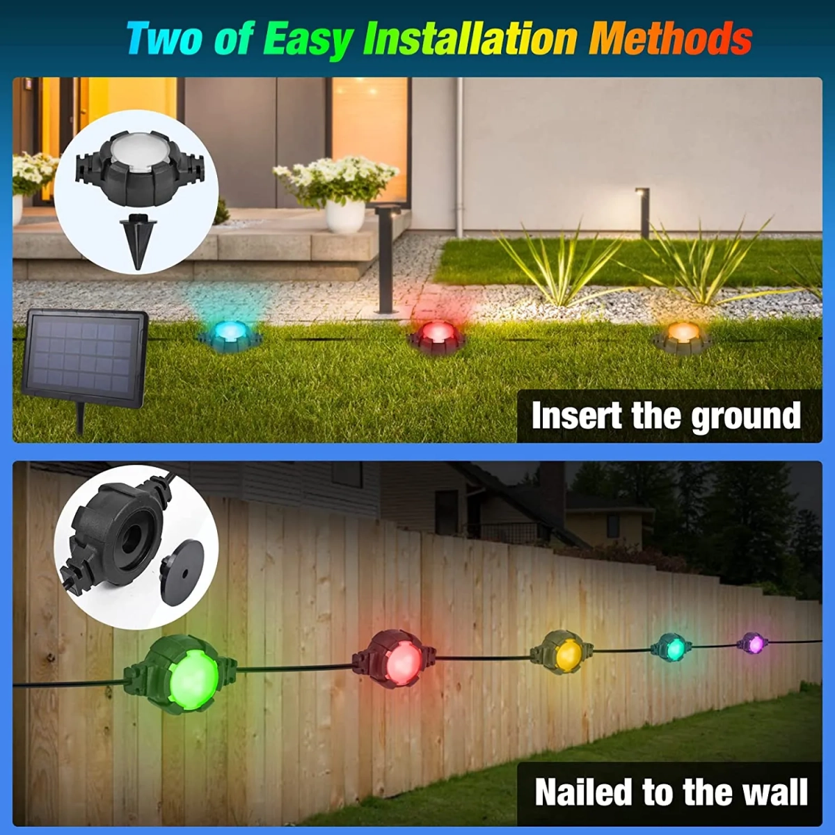 Ηλιακά φώτα Led-pluggable led solar string lights - Image 4