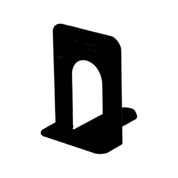 Βιβλιοστάτης Bookends από Μέταλλο Μαύρο Χρώμα 170x126mm Σετ 2 τμχ. Motarro MI012-4