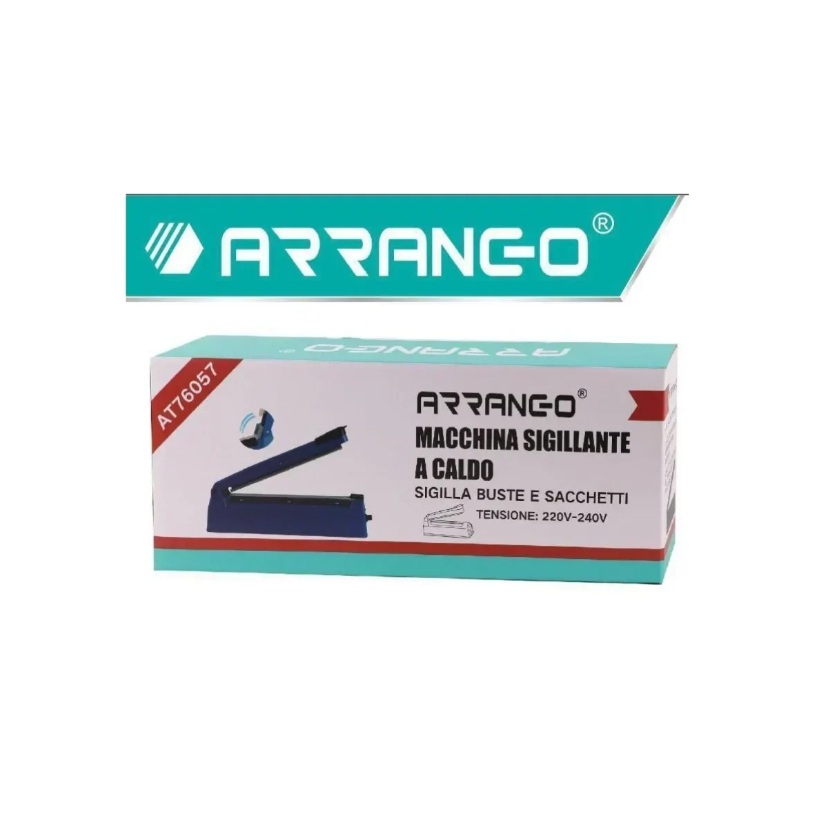 Θερμοκολλητικό Σακούλας Μεταλλικό 300W Arrango AT76057 Μπλε