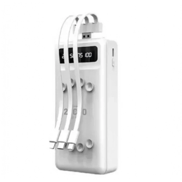 Proda PD-P93 Power Bank 20000mAh 10W με Θύρα USB-A και Θύρα USB-C Λευκό
