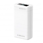 Remax Dinba Power Bank 40000mAh 65W με Θύρα USB-A και 2 Θύρες USB-C Power Delivery Λευκό
