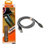 Moxom USB 2.0 Cable Lightning male - USB-A male Μαύρο 1m (CC-72)