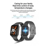 Smartwatch Fitness Tracker, Θερμοκρασία Σώματος, Παλμοί Καρδιάς, Υπενθυμίσεις Andowl Q-916