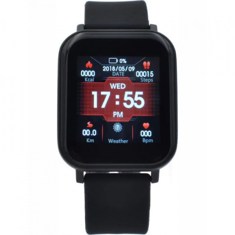 Smartwatch Fitness Tracker, Θερμοκρασία Σώματος, Παλμοί Καρδιάς, Υπενθυμίσεις Andowl Q-916 – Μαύρο