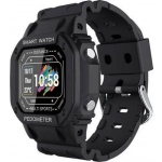 SQR I2 Smartwatch με Παλμογράφο (Μαύρο) b