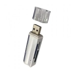 Andowl Q-DK22 Card Reader (MS/SD/M2/microSD)-SILVER