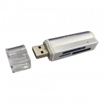 Andowl Q-DK22 Card Reader (MS/SD/M2/microSD)-SILVER a