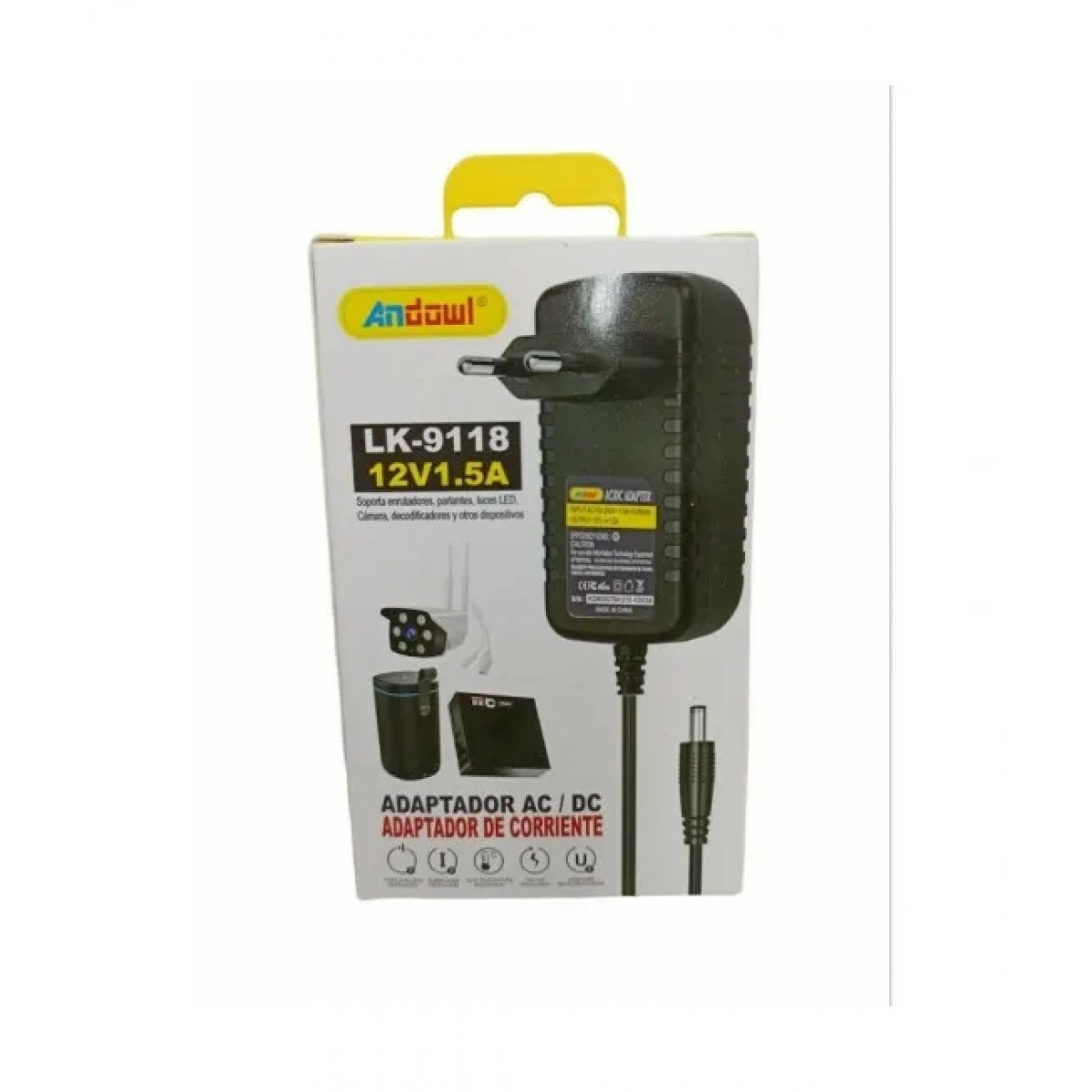 Universal Τροφοδοτικό AC DC 12V 1.5A Adapter 18W Andowl LK-9118