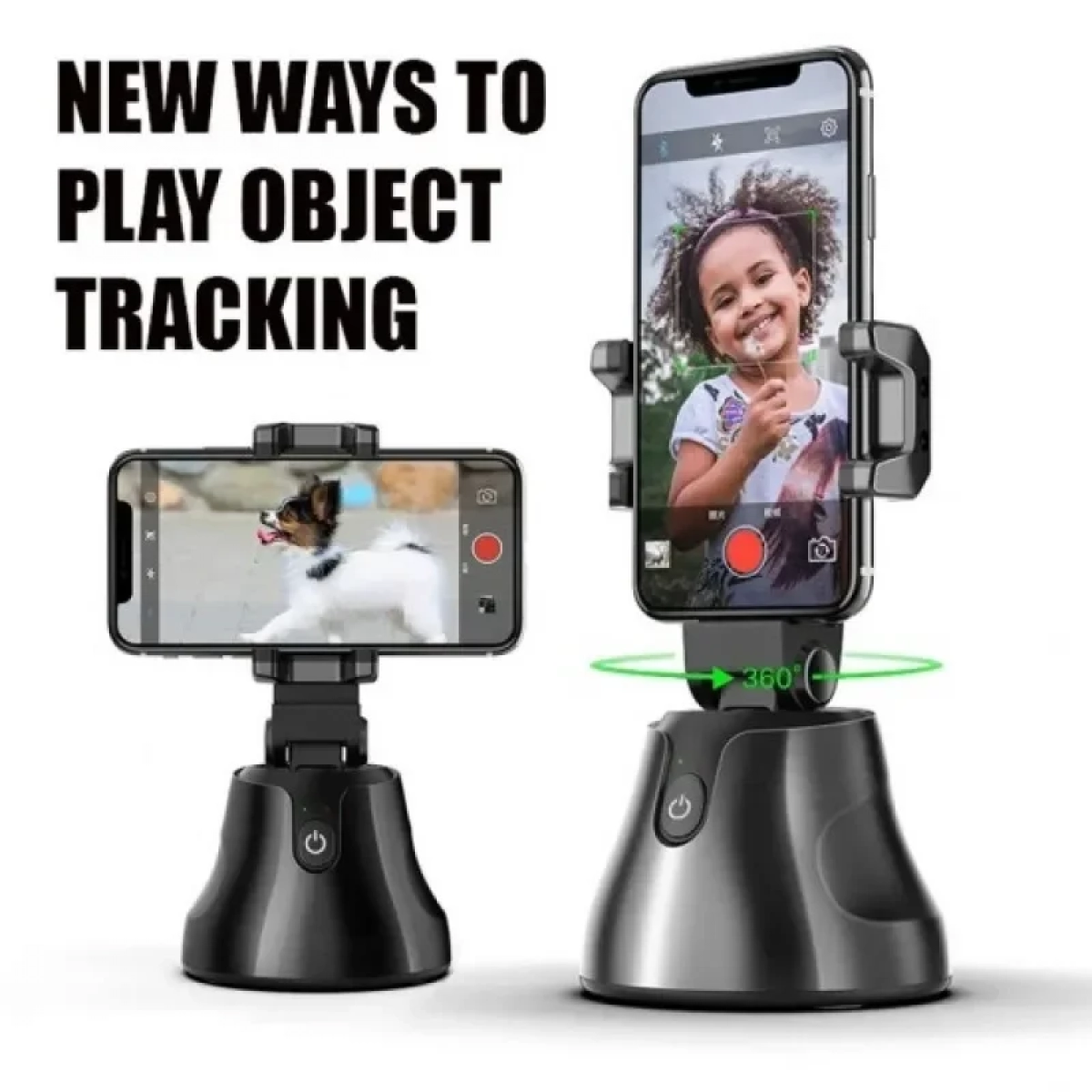 Smart Selfie Stick – Βάση 360° Ανίχνευση Προσώπου +& Αντικειμένων Andowl Q-L206 – Μαύρο - Image 4