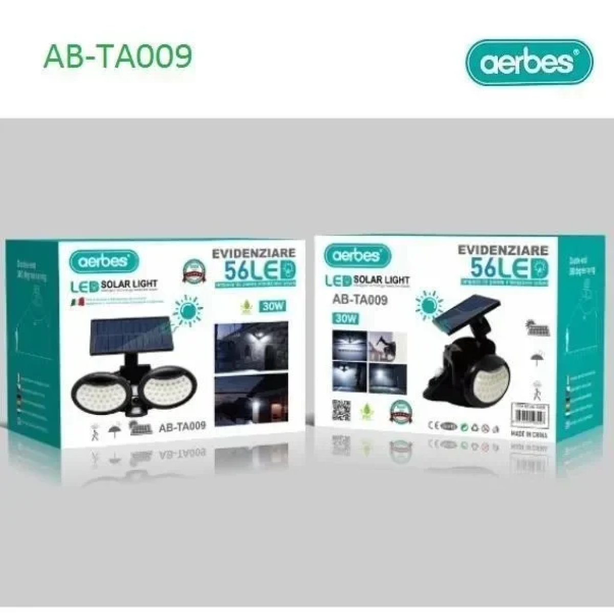 AB-TA009 Ηλιακό Φωτιστικό Επιτοίχιας Τοποθέτησης με Ανιχνευτή Κίνησης και Αισθητήρα Φωτός σε Μαύρο Χρώμα - Image 3