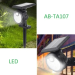 AB-TA107 Στεγανό Καρφωτό Ηλιακό Φωτιστικό IP65 με Ανιχνευτή Κίνησης και Αισθητήρα Φωτός σε Μαύρο Χρώμα - Image 3
