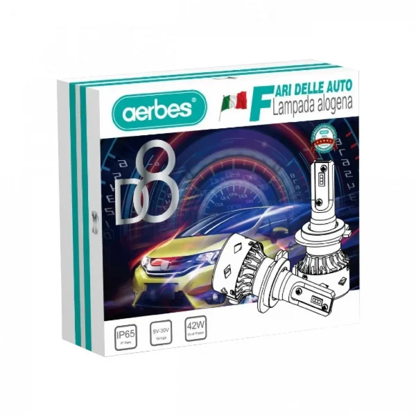 2x aerbes® Λαμπτήρες LED SMD Φώτα Πορείας H1 42W 6000K D8 4800Lm