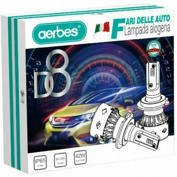 2x aerbes® Λαμπτήρες LED SMD Φώτα Πορείας H4 42W 6000K D8 4800Lm