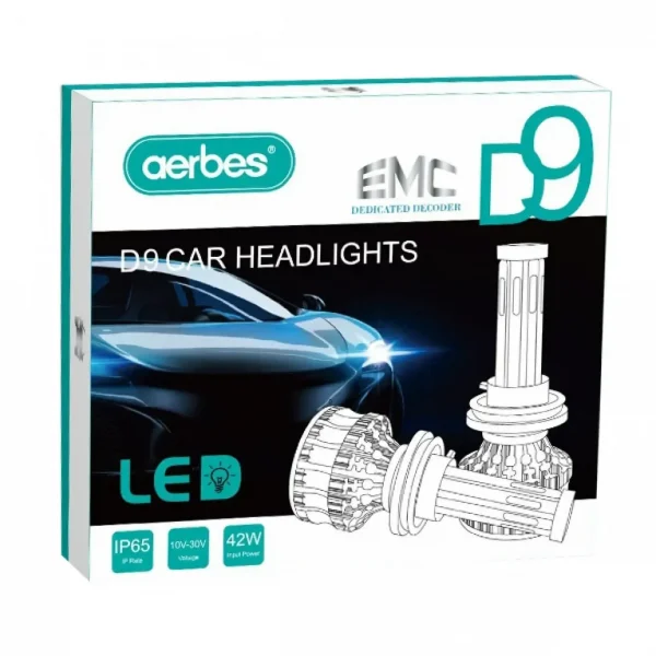 2x aerbes® Λαμπτήρες LED SMD Φώτα Πορείας H11 42W 6000K D9 4200Lm