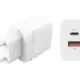 Φορτιστής 20W με 2 Εξόδους Φόρτισης USB 5V 3A & USB-C EZRA HC60 Άσπρο