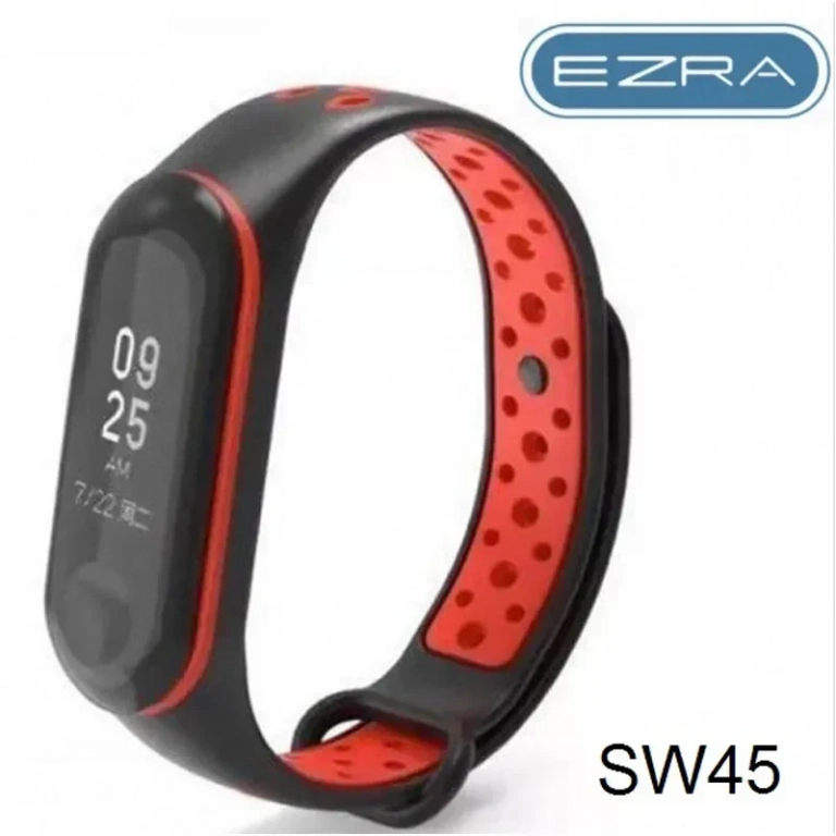 Ψηφιακό ρολόι (smart watch) με οθόνη αφής LED χρώματος μαύρο-κόκκινο Ezra SW45
