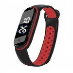Ψηφιακό ρολόι (smart watch) με οθόνη αφής LED χρώματος μαύρο-κόκκινο Ezra SW45