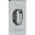 Ψηφιακό ρολόι (smart watch) με οθόνη αφής LED χρώματος μαύρο-λευκό Ezra SW45
