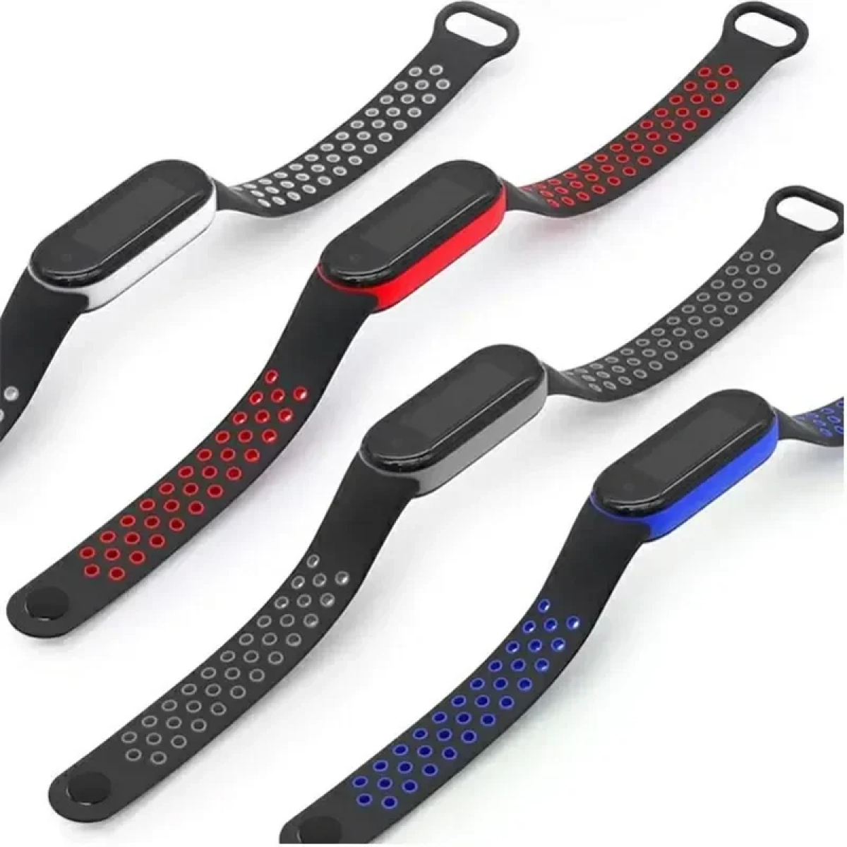 Ψηφιακό ρολόι (smart watch) με οθόνη αφής LED χρώματος μαύρο-λευκό Ezra SW45