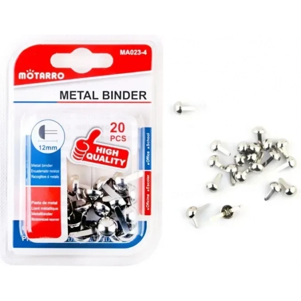 Metal Binders 20pcs 12mm Motarro MΑ023-4