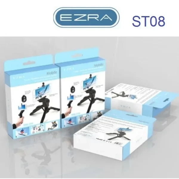 EZRA ST08 Τρίποδο κινητού με τηλεχειριστήριο μαυρο
