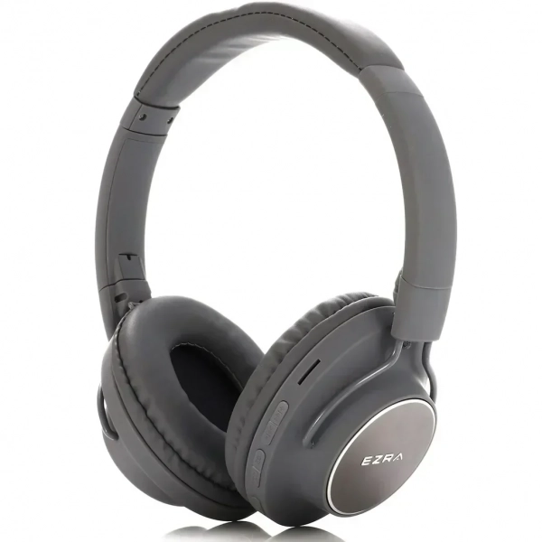 Ezra BW03 Ασύρματα/Ενσύρματα Over Ear Ακουστικά με 5 ώρες Λειτουργίας Γκρι