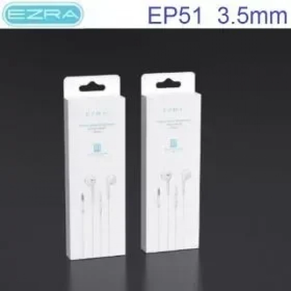 EZRA EP51 Ενσύρματα ακουστικά με Βύσμα 3.5mm Λευκό