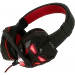 EZRA GE12 Gaming PC Headphones με 2,2μ καλώδιο Μαύρο/Κόκκινο
