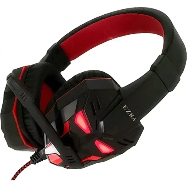 EZRA GE12 Gaming PC Headphones με 2,2μ καλώδιο Μαύρο/Κόκκινο