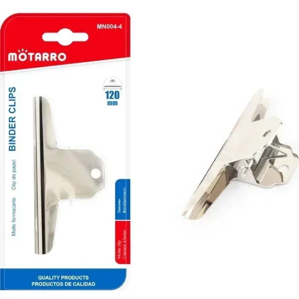 Κλιπ Μεταλλικό MN004-4 Motarro 120mm σε Ασημί χρώμα