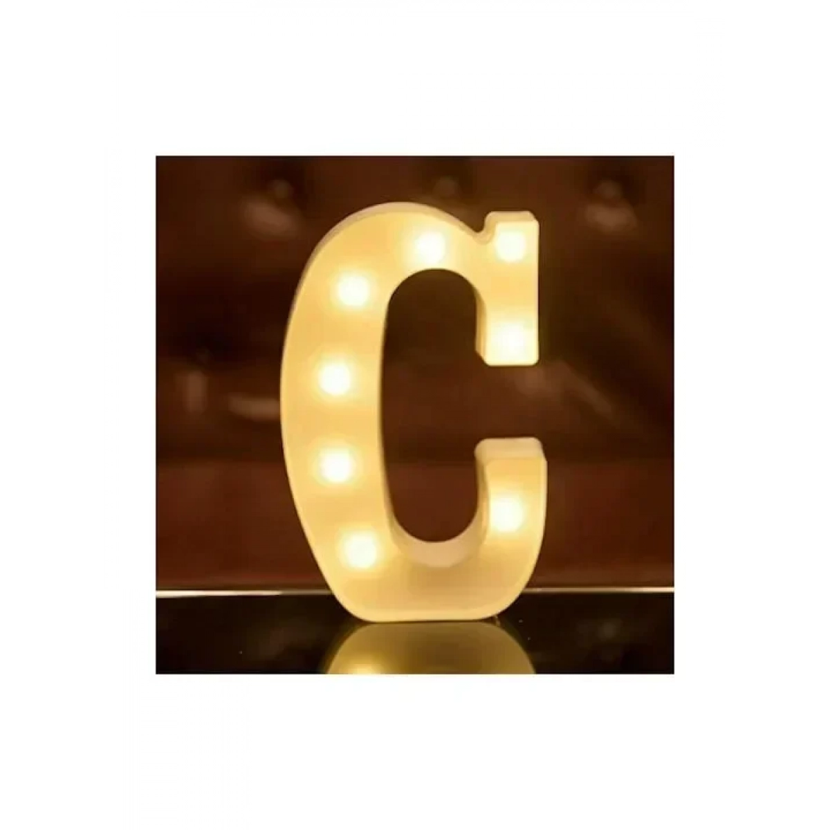 Διακοσμητικό Φωτιστικό LED Γράμμα "C" Λευκό Χρώμα 22cm - Image 2
