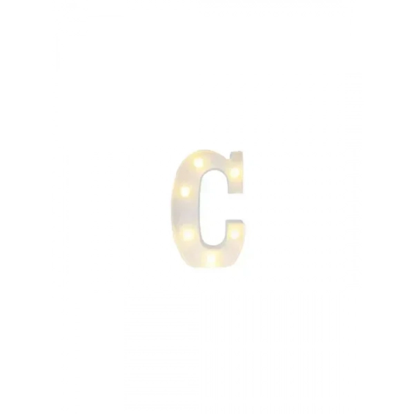 Διακοσμητικό Φωτιστικό LED Γράμμα "C" Λευκό Χρώμα 22cm