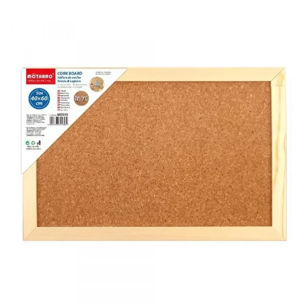Πίνακας Ανακοινώσεων Φελλό 60x40cm Motarro Καφέ MO018