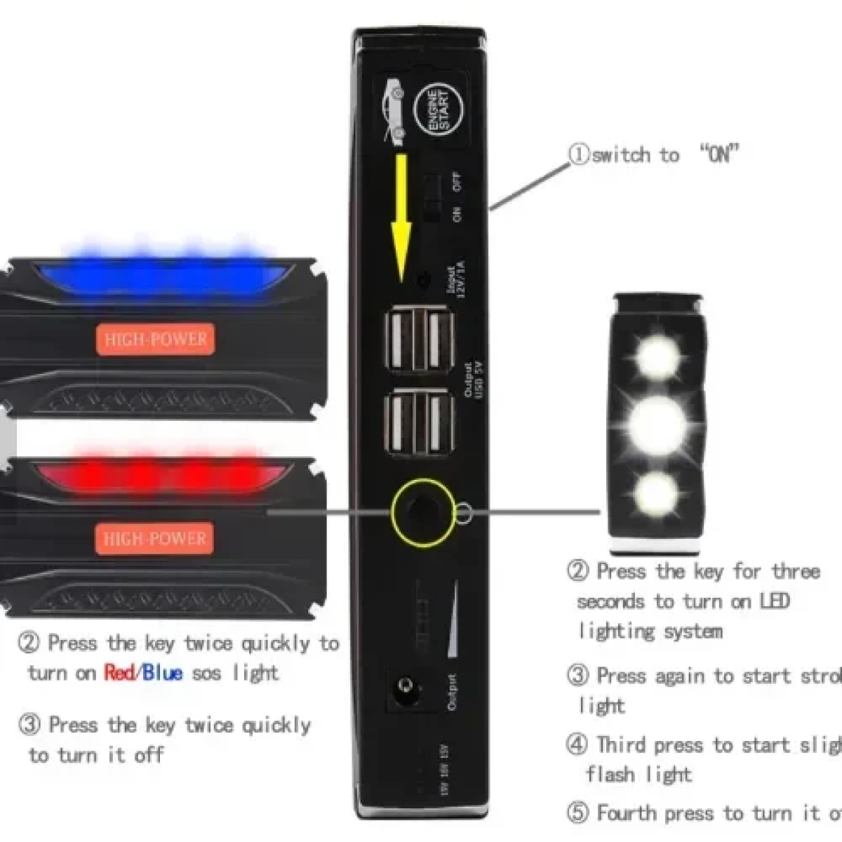 Εκκινητής Μπαταρίας Αυτοκινήτου Jump Starter TM-18B