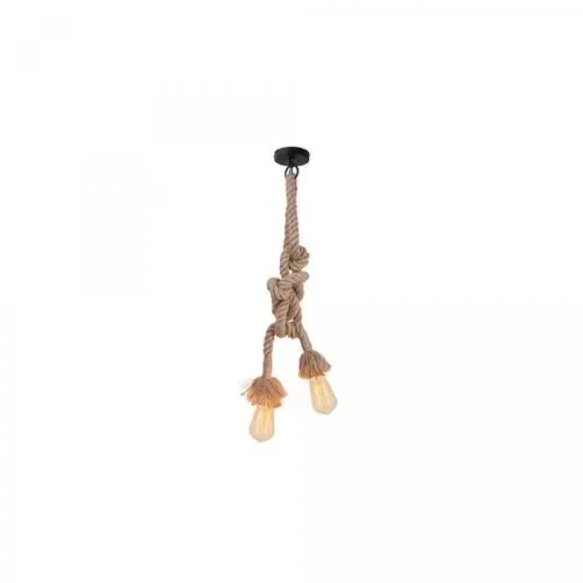Universo Κρεμαστό Φωτιστικό Vintage Ανάρτηση με Σχοινί Μπεζ E27-M2