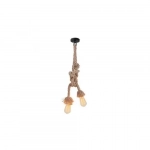 Universo Κρεμαστό Φωτιστικό Vintage Ανάρτηση με Σχοινί Μπεζ E27-M2