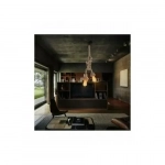 Universo Κρεμαστό Φωτιστικό Vintage Ανάρτηση με Σχοινί Μπεζ E27-M2