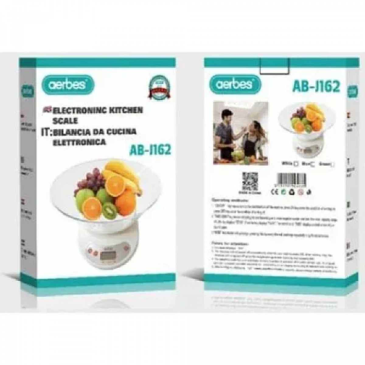 Aerbes AB-J162 Ψηφιακή Ζυγαριά Κουζίνας 1gr/5kg Λευκή - Image 2