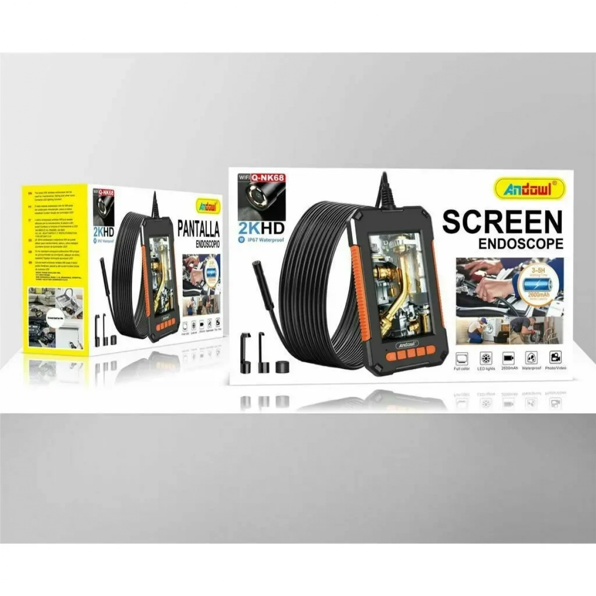 Andowl Q-NK68 2K-HD1080P Ενδοσκοπική Κάμερα με Καλώδιο 2m