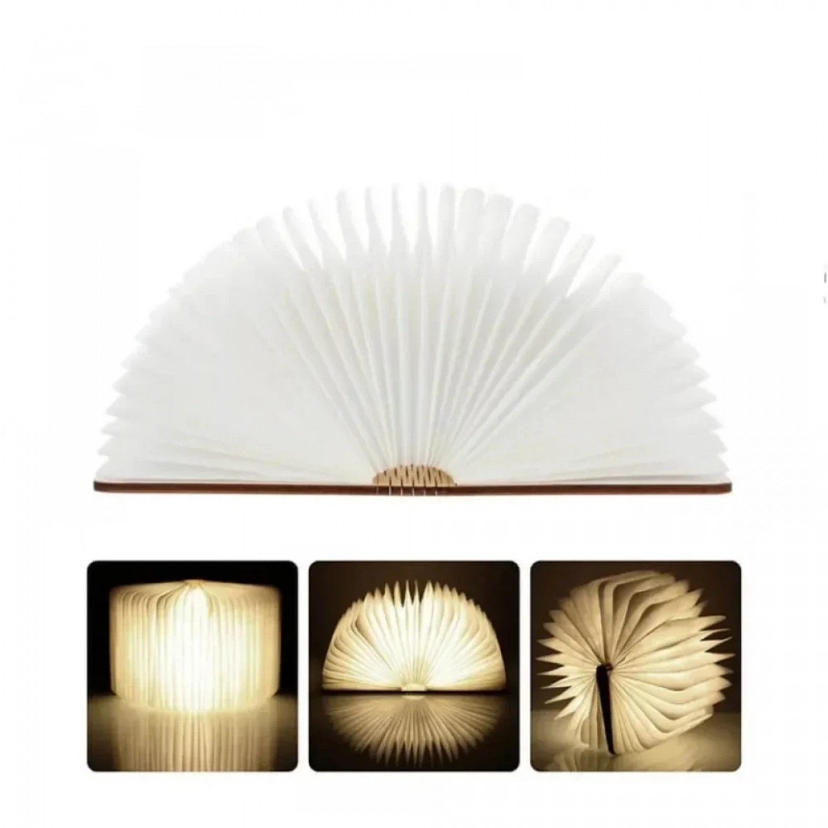 Διακοσμητικό Φωτιστικό Βιβλίο LED Μπαταρίας σε Καφέ Χρώμα - Photo5