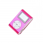Επαναφορτιζόμενο mini MP3 player με υποδοχή κάρτας SD ροζ MP3-1 EZRA