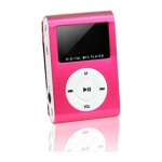 Επαναφορτιζόμενο mini MP3 player με υποδοχή κάρτας SD ροζ MP3-1 EZRA