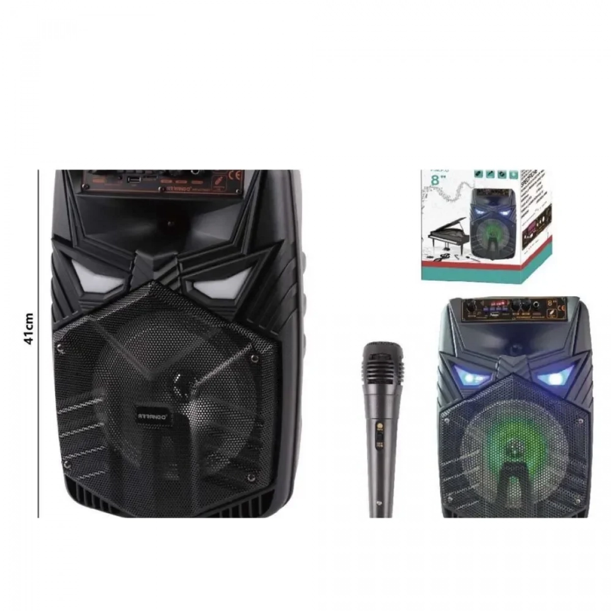 Ηχείο με λειτουργία Karaoke Arrango AC79337 σε Μαύρο Χρώμα - Photo4