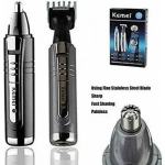 Kemei KM-6511 Επαναφορτιζόμενη Κουρευτική Μηχανή Για Μύτη/Αυτιά & Φαβορίτες 2σε1